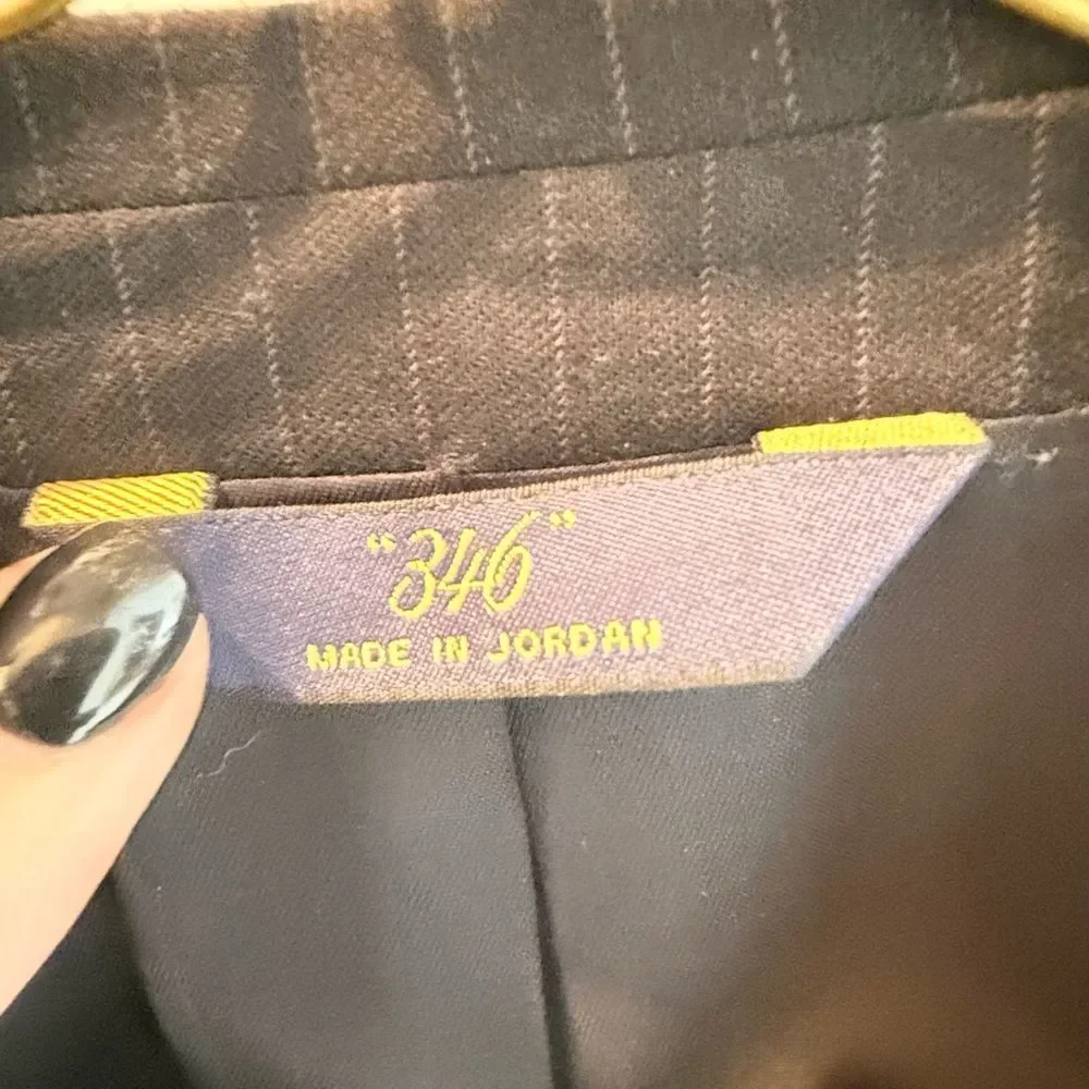 Brooks Brother 346 Men's Black Pinstripped Suit Blazer and Pants